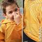 Preview: REST 33 cm Bio Sommersweat #Ringel Senf